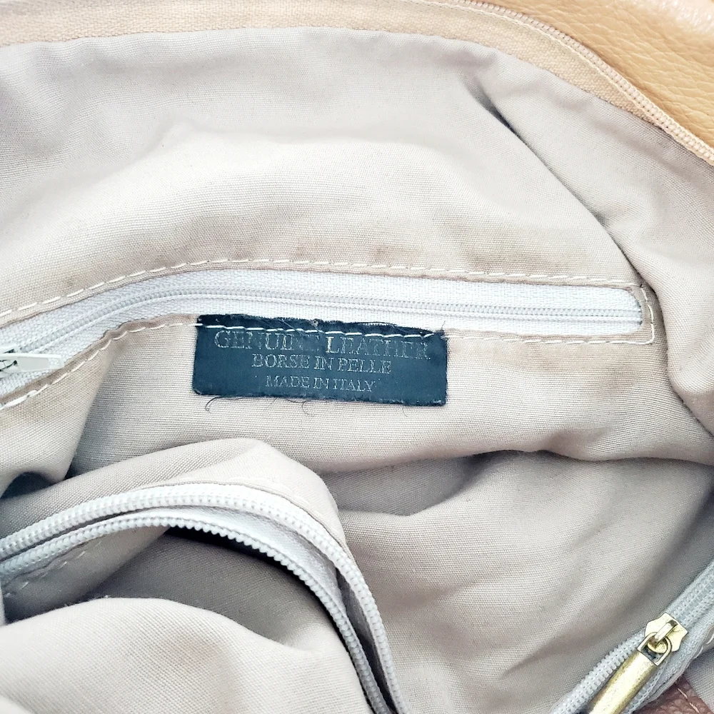 Real Genuine Leather Shoulder Bag Hobo Purse Minimaliat Academia Teacher Modest